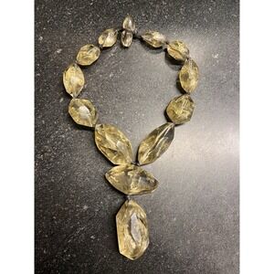 RARE VINTAGE GERDA LYNGGAARD MONIES DENMARK STATEMENT LUCITE MODERNIST NECKLACE